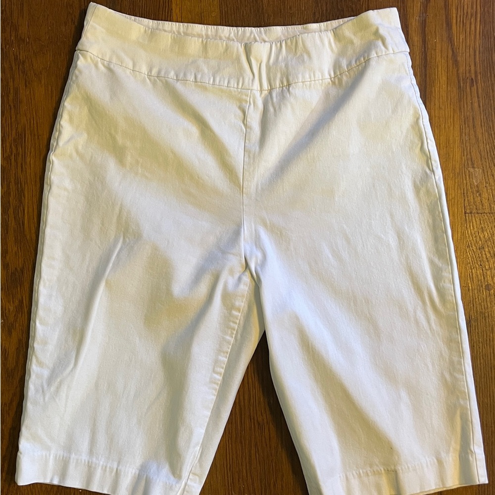 2 Pair: 1 Black AND 1 White!!! Chico's Bermuda Shorts Tailored Rayon Blend